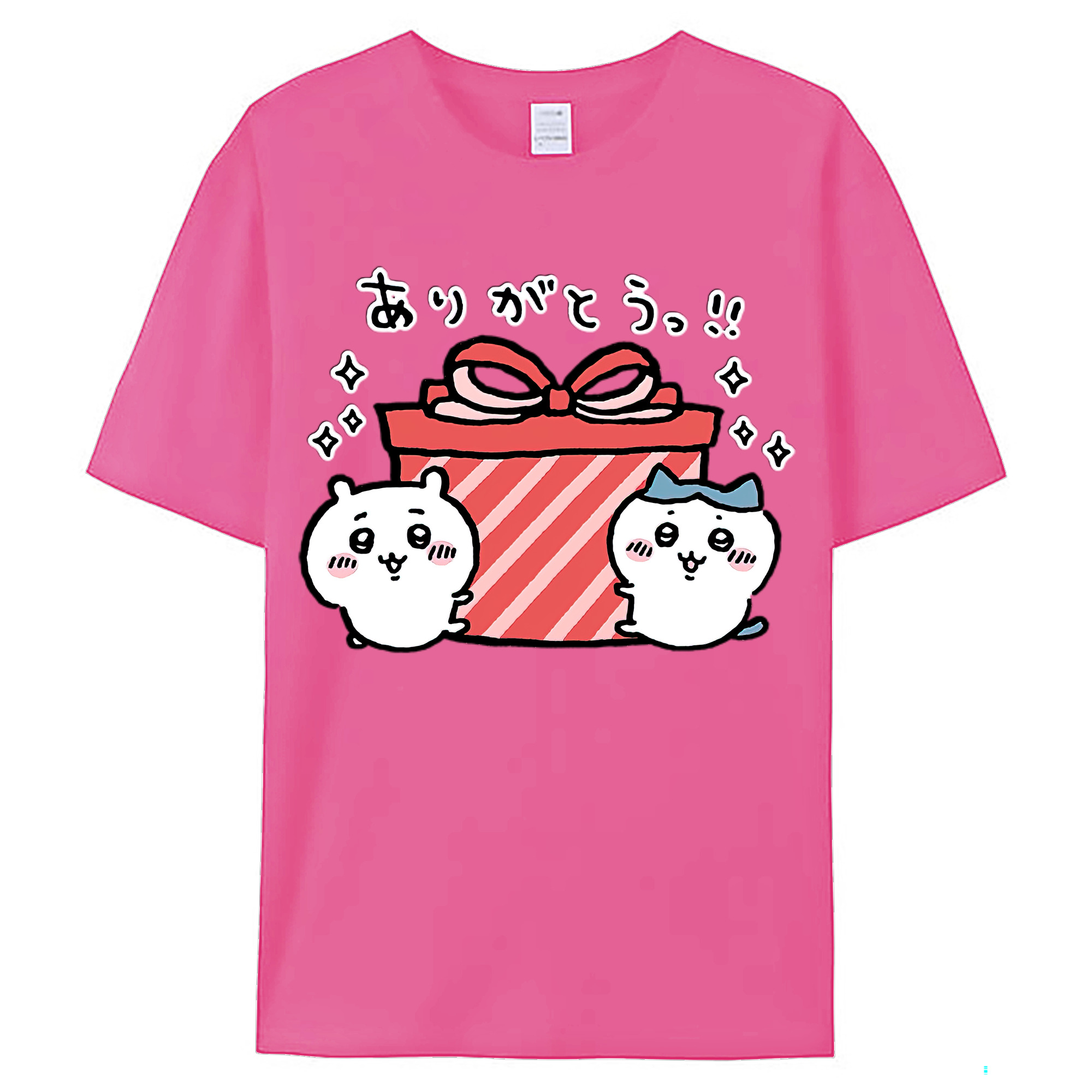 （画像用） ちいかわ ハチワレ Chii-kawa hachiware レディースカジュアルプリントTシャツ（綿100％）
